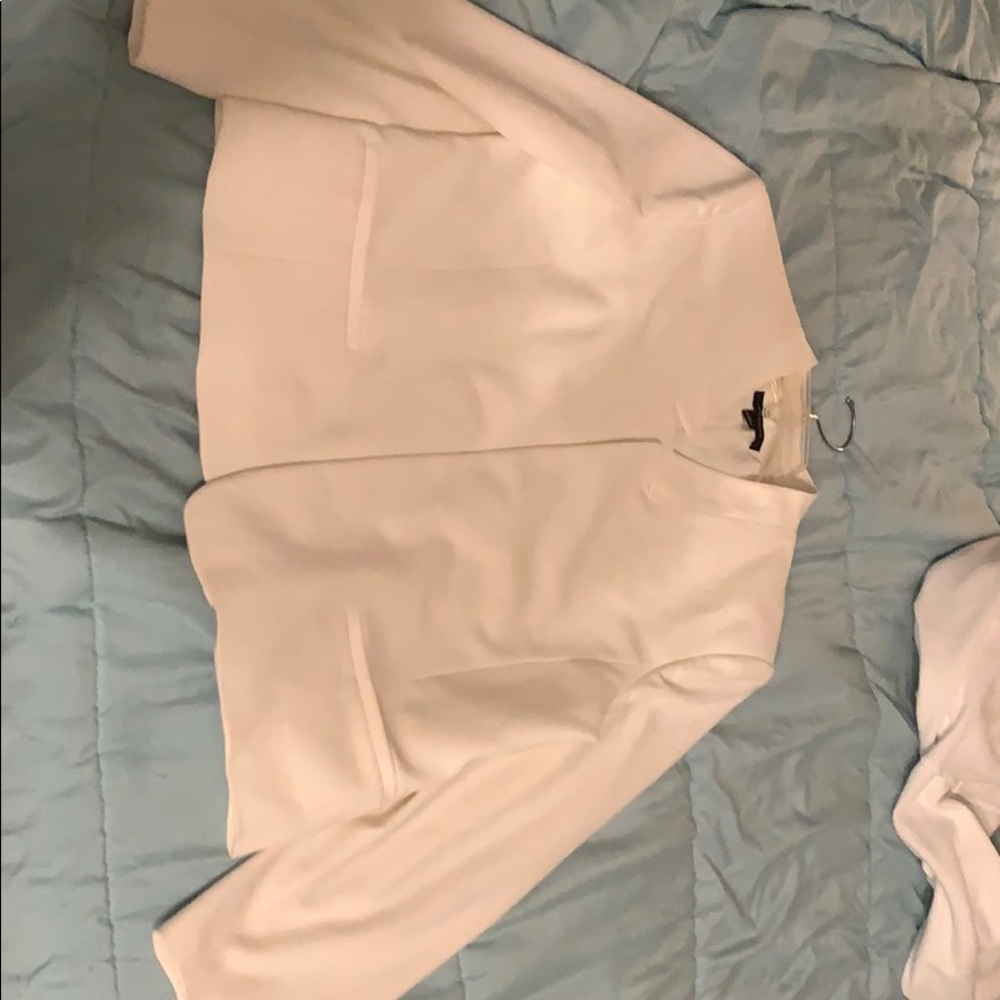 Ann Taylor White crepe jacket